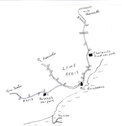 Lyme Regis sketch map