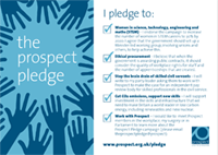 Prospect pledge postcard