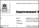 HSE improvement notice