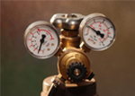 Pressure gauges on oxy-gas bottles