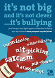 …it's bullying A4 recruitment poster